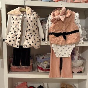 Rachel Zoe Kids Matching Sets in Cream and Pink